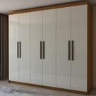 Guarda-Roupa Casal Coliseu 6 Portas 4 Gavetas Cinamomo/Off White - Panorama Móveis