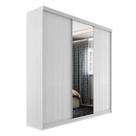 Guarda-Roupa Casal com 1 Espelho Lugano 3 PT 4 GV Branco Guarda-Roupa Casal com 1 Espelho Lugano 3 PT 4 GV Branco