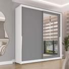 Guarda Roupa Casal com 2 Portas de Correr 2 Gavetas e Espelho 240849 Linha Porto Politorno Móveis