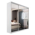 Guarda-Roupa Casal com 3 Espelhos Lugano 3 PT 4 GV Branco
