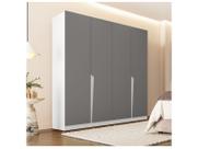 Guarda Roupa Casal com 4 Portas e 4 Gavetas 240824 Linha Porto Politorno Móveis