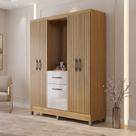 Guarda Roupa Casal com 5 Portas 1 Gaveta Atlas Poquema