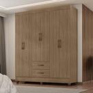 Guarda Roupa Casal com 6 Portas Guararapes Carvalho Oak Guarda Roupa Casal com 6 Portas Guararapes Carvalho Oak