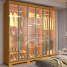 Guarda-Roupa Casal com 6 Portas Reflecta com Pés 100% MDF Império Marrom/Marrome