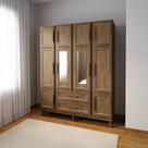 Guarda-roupa Casal com Espelho 10 Portas 2 Gavetas Maceió