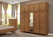 Guarda-Roupa Casal com Espelho 10 Portas Grécia Marrom/Imbuia