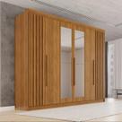 Guarda-roupa Casal com Espelho 100% Mdf 6 Portas 6 Gavetas Granada Premium