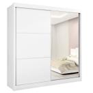 Guarda Roupa Casal com Espelho 2 Portas 6 Gavetas - Titanium-Branco - Móveis D'Doro Guarda Roupa Casal com Espelho 2 Portas 6 Gavetas - Titanium-Branco - Móveis D'Doro