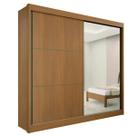 Guarda Roupa Casal com Espelho 2 Portas 6 Gavetas - Titanium-Cinamomo - Móveis D'Doro Guarda Roupa Casal com Espelho 2 Portas 6 Gavetas - Titanium-Cinamomo - Móveis D'Doro