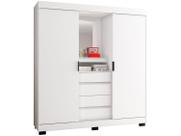 Guarda-roupa Casal com Espelho 2 Portas de Correr 4 Gavetas Araplac Sintra CAP24024