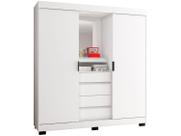 Guarda-roupa Casal com Espelho 2 Portas de Correr 4 Gavetas Araplac Sintra CAP24024