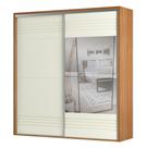 Guarda Roupa Casal com Espelho 223cm 2 Portas 100% MDF TW602E Freijó/Off White - Dalla Costa Guarda Roupa Casal com Espelho 223cm 2 Portas 100% MDF TW602E Freijó/Off White - Dalla Costa