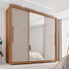 Guarda-roupa Casal com Espelho 3 Portas 4 Gavetas Costa Rica