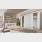 Guarda Roupa Casal Com Espelho 3 Portas 6 Gavetas - Vitoria-OffWhite - Móveis Europa Guarda Roupa Casal Com Espelho 3 Portas 6 Gavetas - Vitoria-OffWhite - Móveis Europa