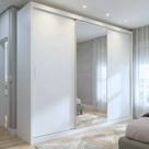 Guarda Roupa Casal com Espelho 3 Portas de Correr 100% MDF London Branco Yescasa Guarda Roupa Casal com Espelho 3 Portas de Correr 100% MDF London Branco Yescasa