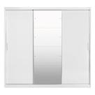 Guarda Roupa Casal com Espelho 3 Portas de Correr 100% MDF London Branco Yescasa
