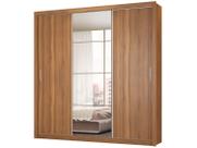 Guarda-roupa Casal com Espelho 3 Portas de Correr 2 Gavetas Demóbile Residence Flex