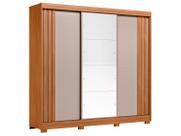 Guarda-roupa Casal com Espelho 3 Portas de Correr 6 Gavetas Demóbile Lille