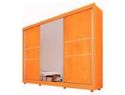 Guarda-roupa Casal com Espelho 3 Portas de Correr