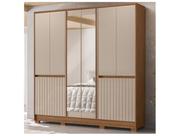 Guarda-roupa Casal com Espelho 4 Gavetas 10 Portas Moval Móveis Crystal Alasca