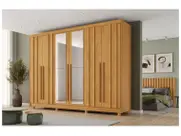Guarda-roupa Casal com Espelho 4 Gavetas 6 Portas Made Marcs Torino