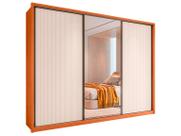 Guarda-roupa Casal com Espelho 6 Gavetas 3 Portas de Correr Caemmun Spazio
