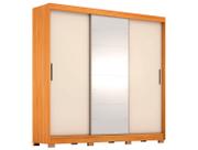 Guarda-roupa Casal com Espelho 6 Gavetas 3 Portas de Correr Demobile Londres