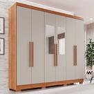 Guarda-roupa Casal com Espelho 6 Portas 2 Gavetas França Guarda-roupa Casal com Espelho 6 Portas 2 Gavetas França