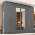 Guarda-roupa Casal com Espelho 6 Portas 2 Gavetas Paris Guarda-roupa Casal com Espelho 6 Portas 2 Gavetas Paris