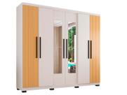 Guarda-roupa Casal com Espelho 6 Portas 4 Gavetas Araplac Braga