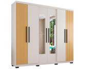 Guarda-roupa Casal com Espelho 6 Portas 4 Gavetas Araplac Braga
