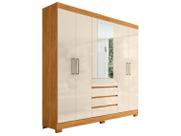 Guarda Roupa Casal com Espelho 6 Portas 4 Gavetas e Pés em MDF Ópera Demóbile Guarda Roupa Casal com Espelho 6 Portas 4 Gavetas e Pés em MDF Ópera Demóbile