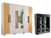 Guarda-roupa Casal com Espelho 6 Portas Araplac
