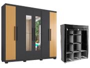 Guarda-roupa Casal com Espelho 6 Portas Araplac