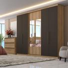 Guarda Roupa Casal com Espelho 6 Portas Passione Glass THB