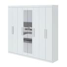 Guarda-Roupa Casal com Espelho Andara 8 PT 4 GV Branco