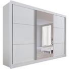 Guarda Roupa Casal Com Espelho Los Angeles 3 Portas 6 Gavetas Sem Pés - D' Doro Branco Guarda Roupa Casal Com Espelho Los Angeles 3 Portas 6 Gavetas Sem Pés - D' Doro Branco