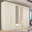 Guarda Roupa Casal com Espelho Oslo Off White Made Marcs Guarda Roupa Casal com Espelho Oslo Off White Made Marcs