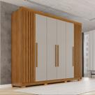 Guarda-roupa Casal com Pés 100% Mdf 6 Portas 6 Gavetas Granada Premium