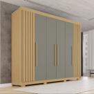 Guarda-roupa Casal com Pés 100% Mdf 6 Portas 6 Gavetas Granada Premium