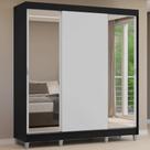 Guarda-Roupa Casal com Pés 3 Portas de Correr com Espelhos Reno Madesa P Guarda-Roupa Casal com Pés 3 Portas de Correr com Espelhos Reno Madesa P