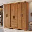 Guarda Roupa Casal com Pés 6 Portas 3 Gavetas em MDF NT 6030 Notável Móveis Guarda Roupa Casal com Pés 6 Portas 3 Gavetas em MDF NT 6030 Notável Móveis