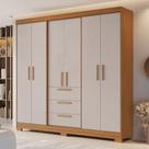 Guarda Roupa Casal com Pés 6 Portas 3 Gavetas em MDF NT 6030 Notável Móveis Guarda Roupa Casal com Pés 6 Portas 3 Gavetas em MDF NT 6030 Notável Móveis