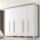 Guarda Roupa Casal com Pés 6 Portas em MDF Platinium Zanzini Guarda Roupa Casal com Pés 6 Portas em MDF Platinium Zanzini