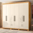 Guarda Roupa Casal com Pés 6 Portas em MDF Venice Demóbile