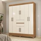 Guarda Roupa Casal com Pés 8 Portas 2 Gavetas Munique Demóbile
