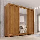Guarda-roupa Casal com Pés e Espelho 3 Portas 4 Gavetas 100% Mdf Ipanema