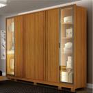 Guarda Roupa Casal com Vidro Reflecta e LED 6 Portas 6 Gavetas 100% MDF Prime