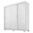 Guarda Roupa Casal Confort 3 Portas 4 Gavetas Branco Absoluto Semi Fosco - Zanzini
