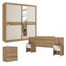 Guarda Roupa Casal Copenhagen Glass 2 Portas Capuccino Off White com Cômoda Gaveteiro Condessa e Cabeceira Formosa Glass Capuccino- THB Guarda Roupa Casal Copenhagen Glass 2 Portas Capuccino Off White com Cômoda Gaveteiro Condessa e Cabeceira Formosa Glass Capuccino- THB